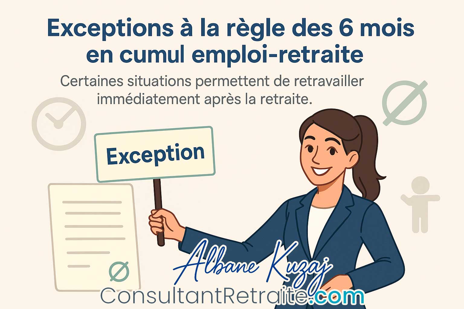 Les exceptions à la règle des 6 mois pour travailler après la retraite