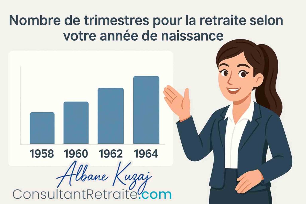 Nombre de trimestres pour la retraite selon votre année de naissance