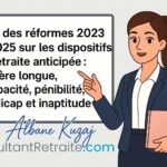 Effet des réformes 2023 et 2025 sur les dispositifs de retraite anticipée : carrière longue, incapacité, pénibilité, handicap et inaptitude