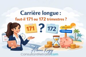 Carrière longue : faut-il 171 ou 172 trimestres ? (réponse claire selon votre année de naissance)